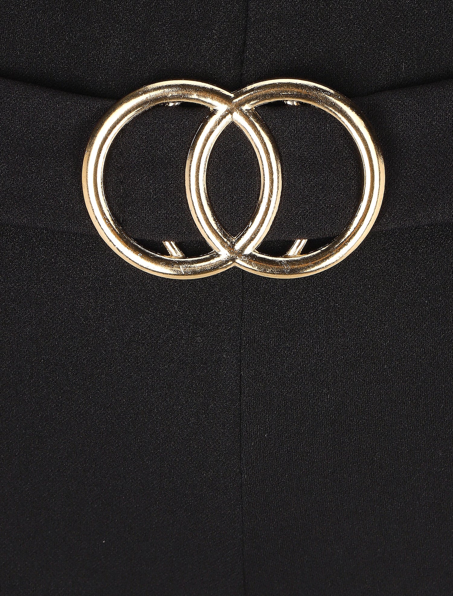 Pantalon flare taille haute à boucle - Noir - 3