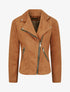 Veste style perfecto en suédine - Camel - 1
