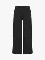 Pantalon ample à taille élastiquée - Noir - 3