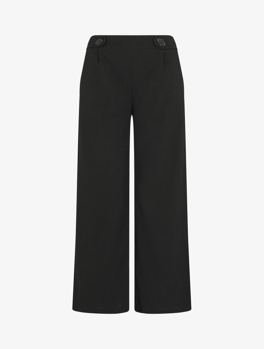 Pantalon ample à taille élastiquée - Noir - 3