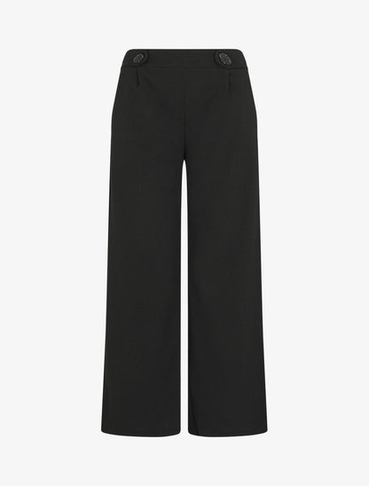 Pantalon ample à taille élastiquée - Noir - 3