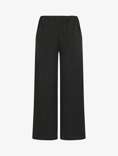 Pantalon ample à taille élastiquée - Noir - 2