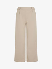 Pantalon ample à taille élastiquée - Beige - 1