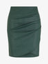 Jupe effet drapé en simili - Vert bouteille - 1