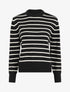 Pull marinière à boutons - Noir - 1