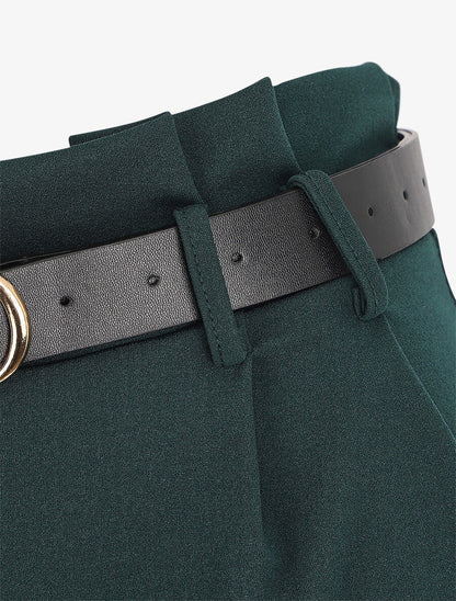 Pantalon fluide coupe ample - Vert sapin - 3