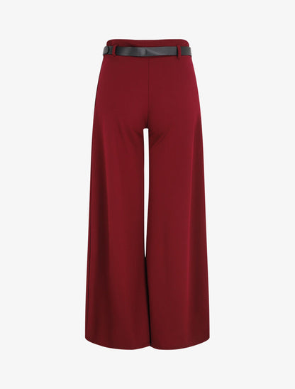 Pantalon fluide coupe ample - Bordeaux - 2