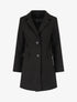 Manteau long croisé boutonné - Noir - 1