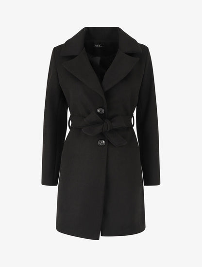 Manteau long classique - Noir - 4