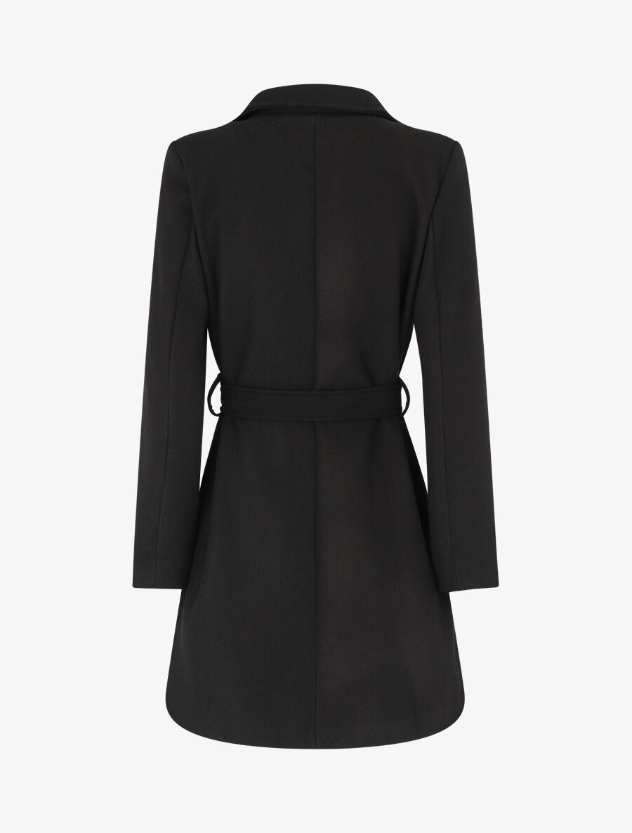 Manteau long uni style perfecto - Noir - 2