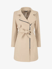 Manteau long uni style perfecto - Beige - 1