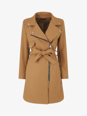 Manteau long uni style perfecto - Camel - 4