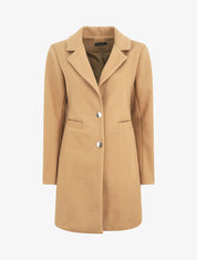 Manteau mi-long à boutons dorés - Camel - 4