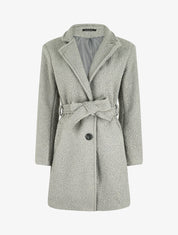 Manteau long effet peau de mouton - Gris - 5