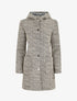 Manteau mi-long chiné à capuche - Beige - 1