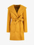 Manteau long à capuche et col châle - Moutarde - 5