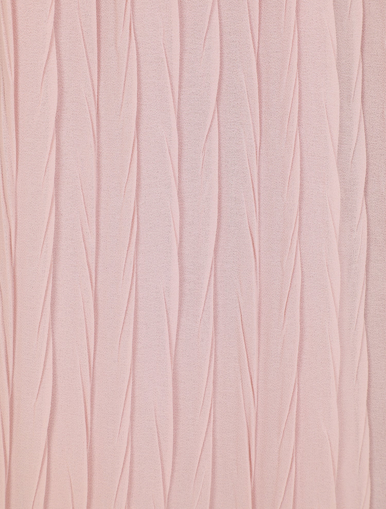 Robe longue à jupe et manches plissées - Rose - 3