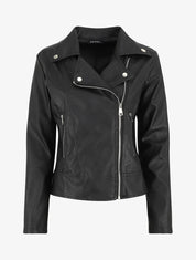 Perfecto droit en simili coupe droite - Noir - 1