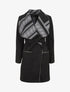 Manteau ceinturé à imprimé grec - Noir - 1