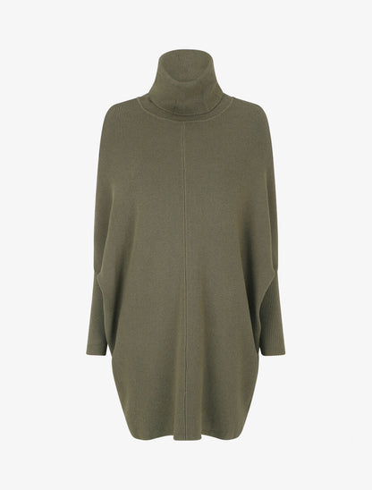 Pull col roulé oversize - Kaki - 1