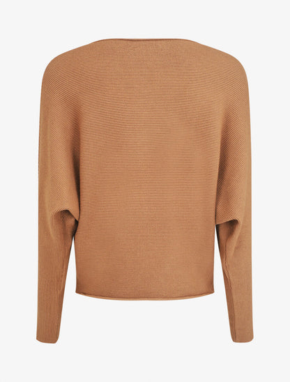 Pull loose à col rond - Camel - 2