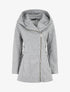 Manteau mi-long à capuche et zip - Gris - 5