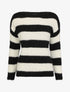 Pull en maille à rayures - Noir - 3
