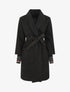 Manteau à poignets empiécés - Noir - 1