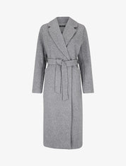 Manteau long ceinturé - Gris - 5