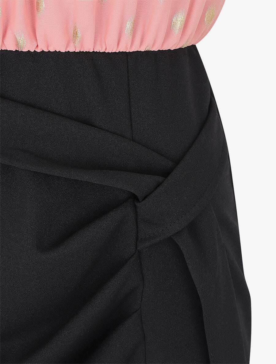 Robe fourreau à pois irisés - Rose - 3