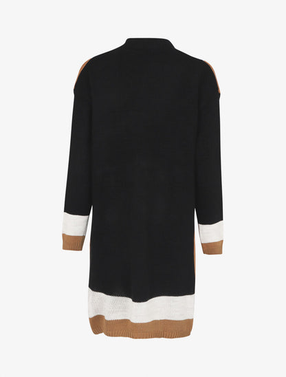 Gilet long rayé - Noir - 2