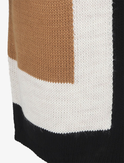 Gilet long rayé - Noir - 3