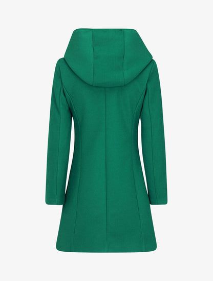 Manteau zippé à capuche - Vert - 2