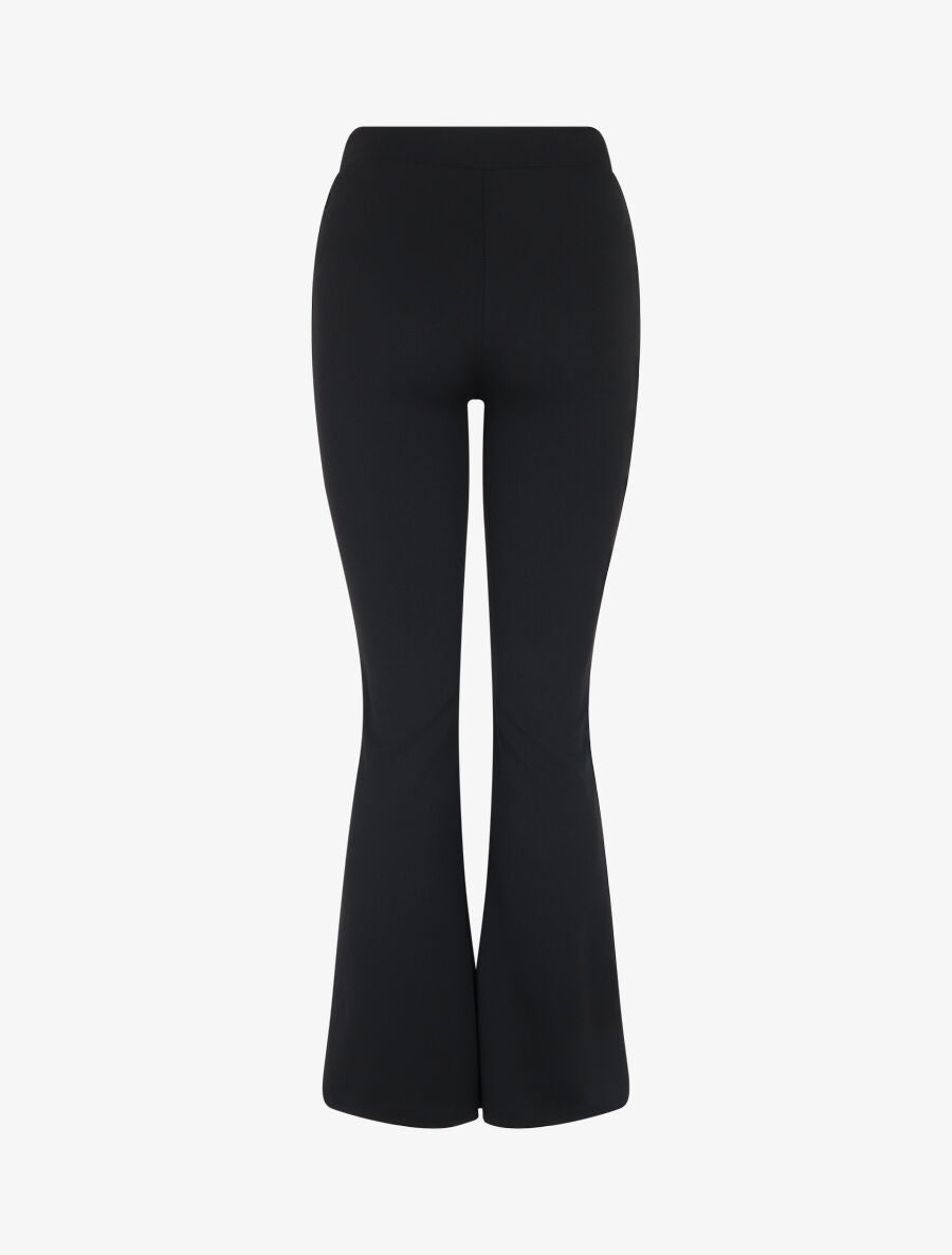 Pantalon fluide uni coupe flare - Noir - 2