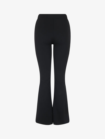 Pantalon fluide uni coupe flare - Noir - 2