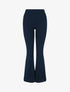 Pantalon fluide uni coupe flare - Marine - 3