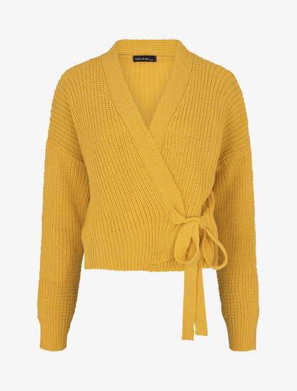 Gilet cache-coeur uni - Jaune - 1