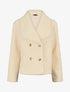 Manteau court en maille bouclette - Écru - 3