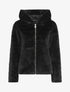 Manteau à capuche en fourrure synthétique - Noir - 1