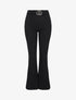 Pantalon flare extra long à boucle métallique - Noir - 1
