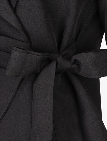 Blazer uni à nouer - Noir - 3