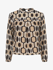 Blouse manches longues à col rond et imprimé graphique 70&