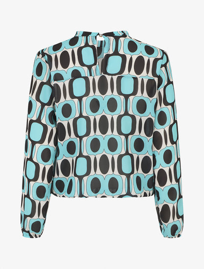 Blouse manches longues à col rond et imprimé graphique 70&