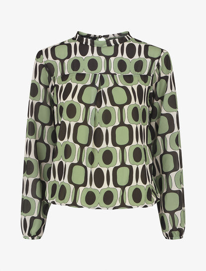 Blouse manches longues à col rond et imprimé graphique 70&