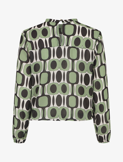 Blouse manches longues à col rond et imprimé graphique 70&