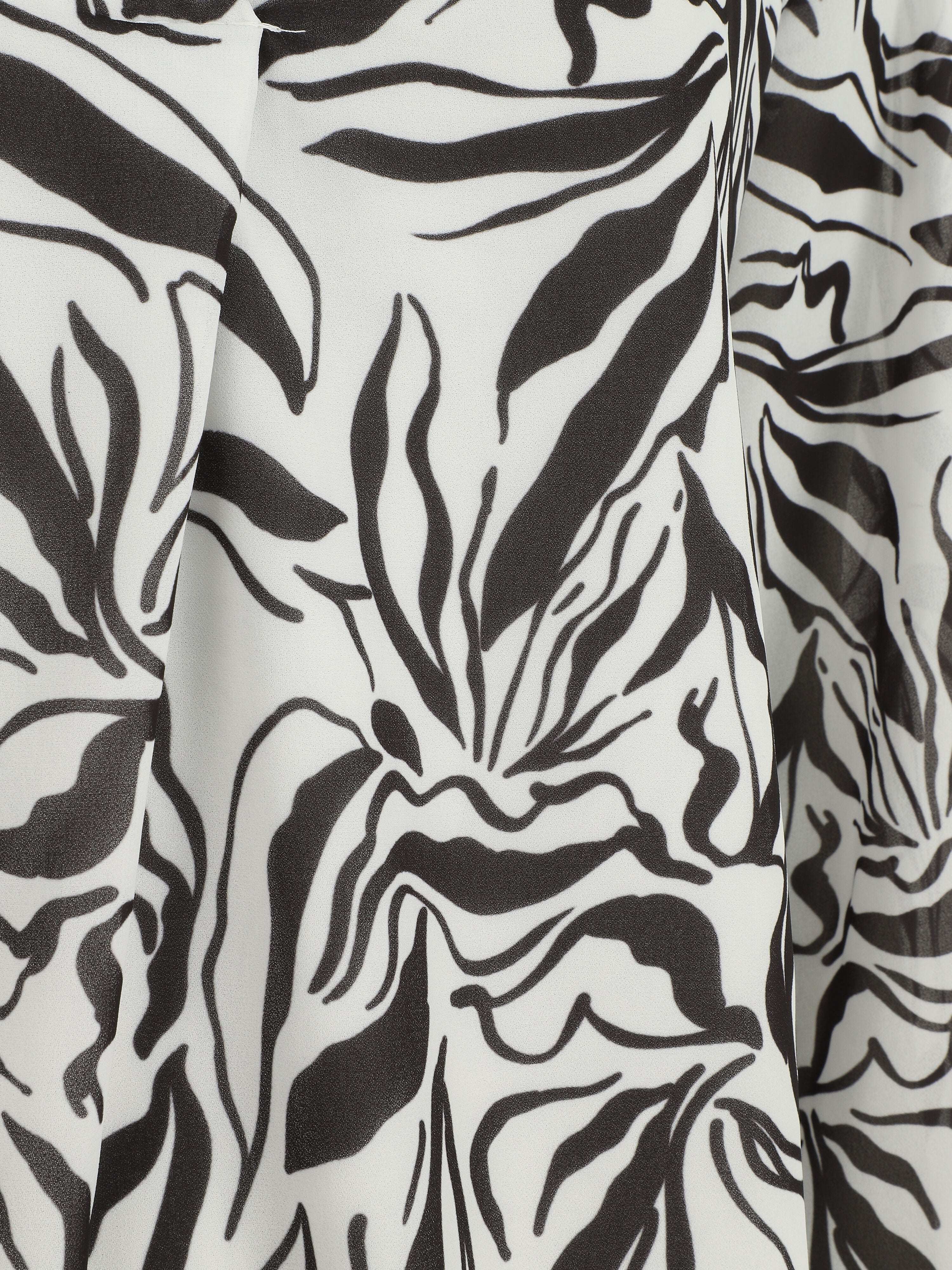 Blouse ample manches longues à imprimé fantaisie - Blanc - 3
