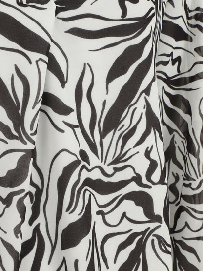 Blouse ample manches longues à imprimé fantaisie - Blanc - 3