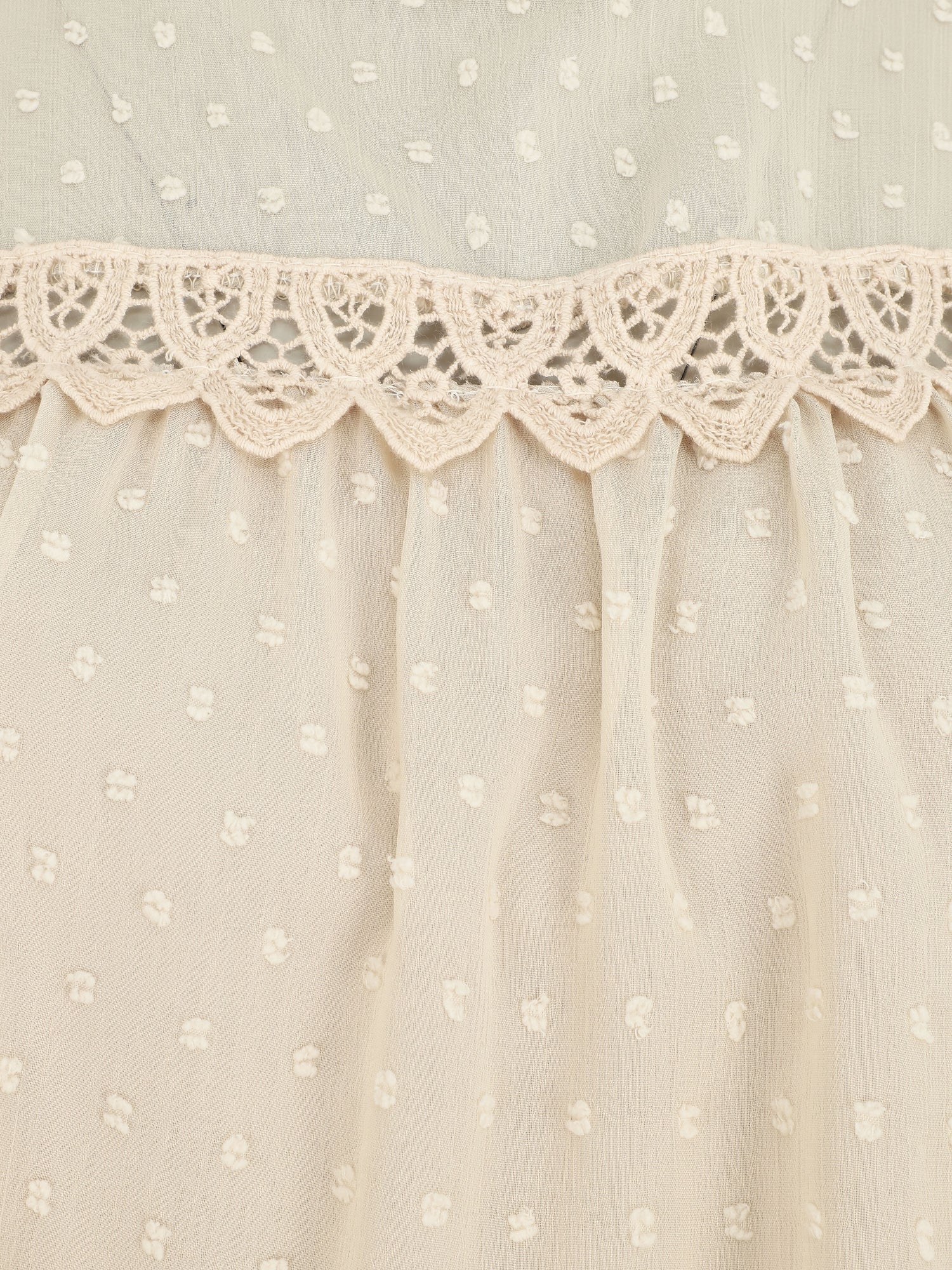 Top plumetis sans manches uni - Beige - 3