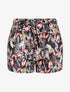 Short imprimé feuilles tropicales - Noir - 1