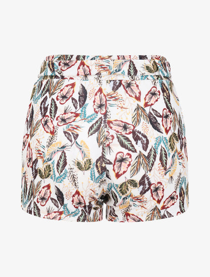 Short imprimé feuilles tropicales - Blanc - 2